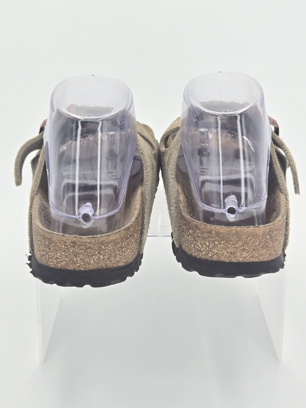 Birkenstock Arizona Two-Buckle Suede Slide Sandals in Taupe Women's Size 7-7.5 - Picture 6 of 14